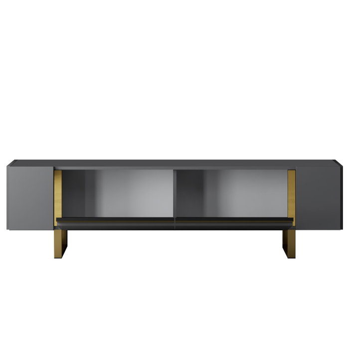 Hanah Home Mueble para TV Yildiz Antracita y Oro